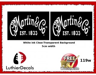 Martin & Co. Guitar Decal 119w